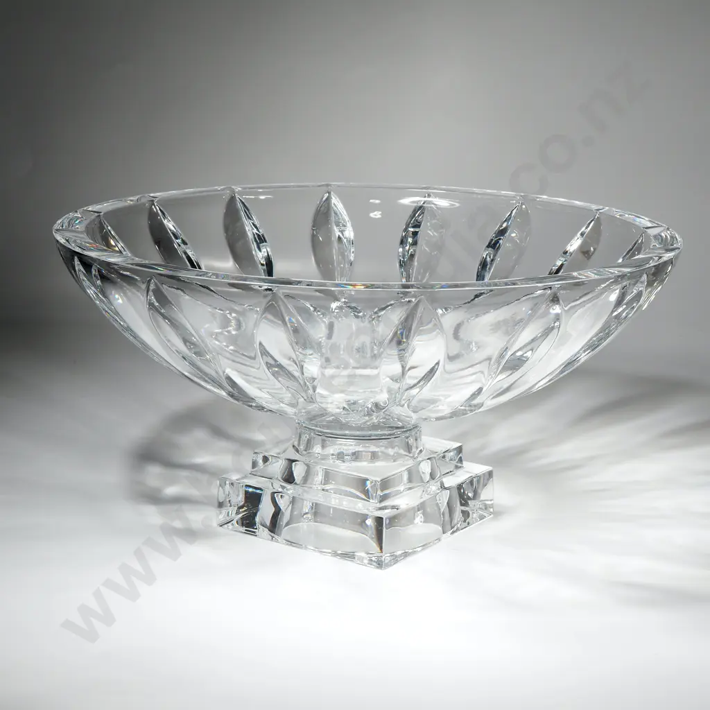 Large Rogaska Equinox Crystal Centrepiece/Bowl w Vertical Cut Patterns Image 1++