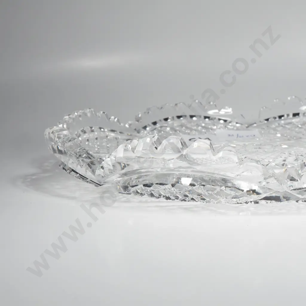 American 'Brilliant Cut' Glass Tray Circa 1880 -1900 Image 1++