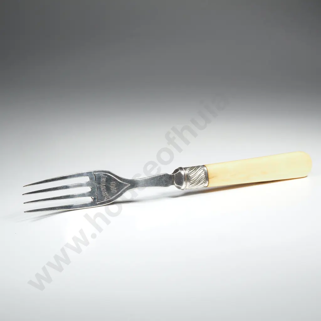 Rare Ivory Handled Fork from the Discovery British Antarctic Expedition of 1901-04 - From the Officers Wardroom Image 1++