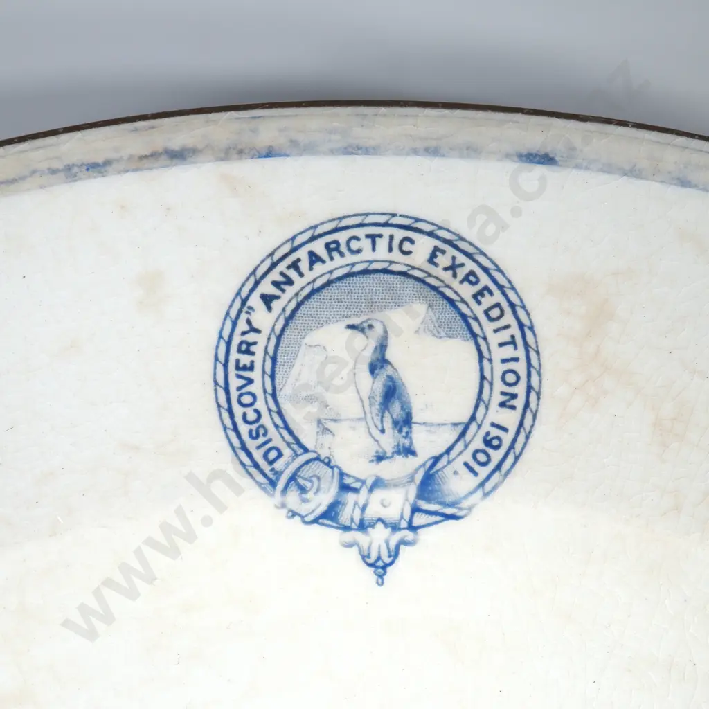 Rare Royal Doulton Bowl from the Discovery British Antarctic Expedition of 1901-04 - From the Officers Wardroom Image 1++