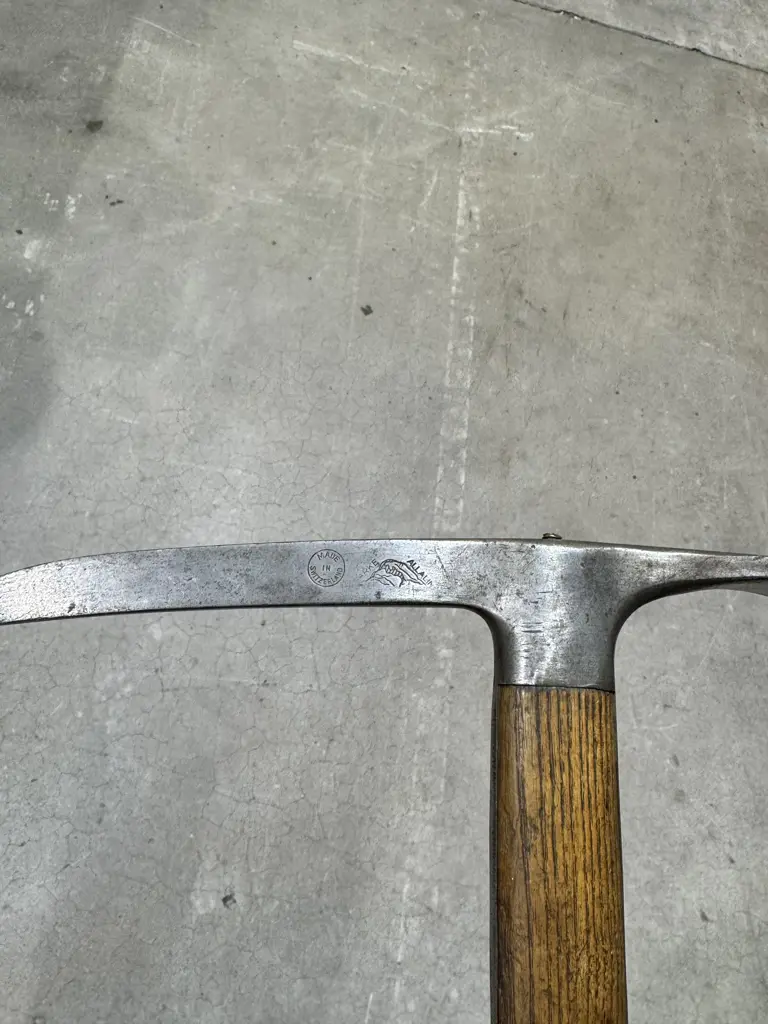 Antique Swiss Made Ice Axe - "F. Andernach , Liders' Image 1++