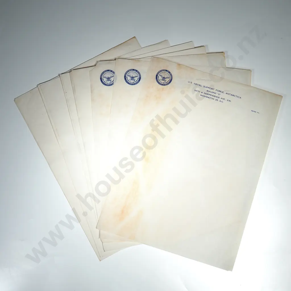 Assorted Collection of Vintage U.S.A. Department of Defense Stationery - Some Related to Antarctica Image 1++