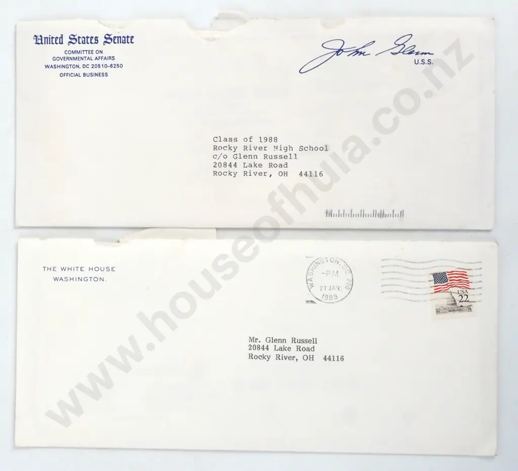 American Flag Flown Over U.S. Capitol at the Request of Edward Feighan for Glenn Russell, NZ w Accompanying Certificate Image 1++