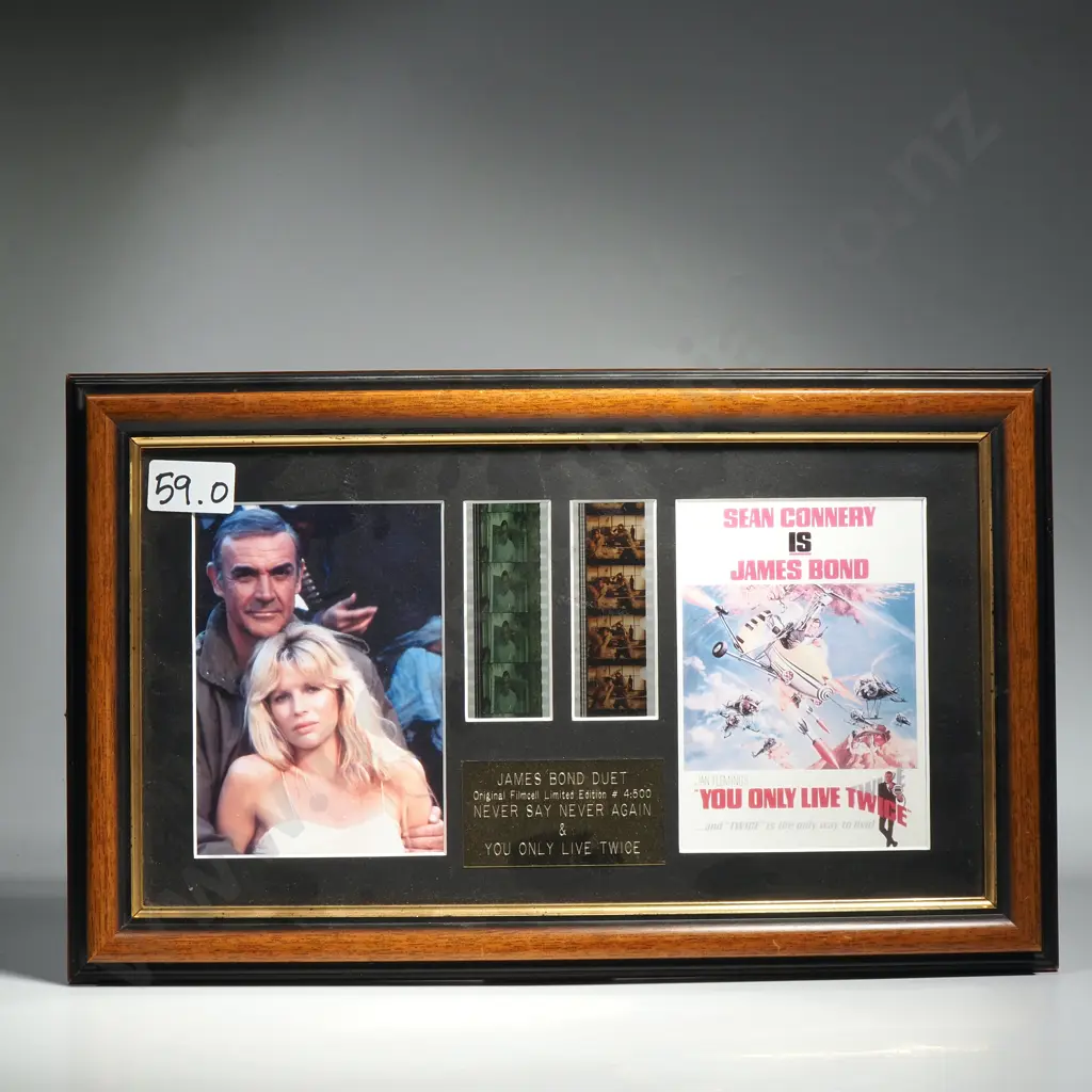 You Only Live Twice & Never say Never Again - James Bond Film - Authentic Filmcell in Frame Image 1++