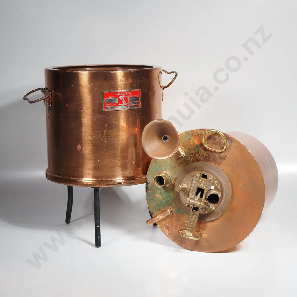 Vintage Copper Stanhope - Seta Flashpoint Apparatus for Determining the Ignition Temperature of Petroleum Products, Image 1++