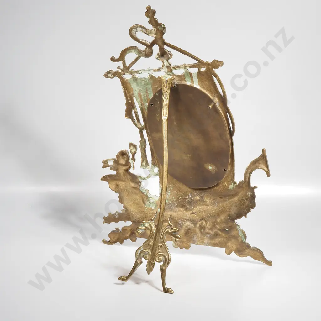 Antique Art Nouveau Ship Brass Photo Frame Image 1++
