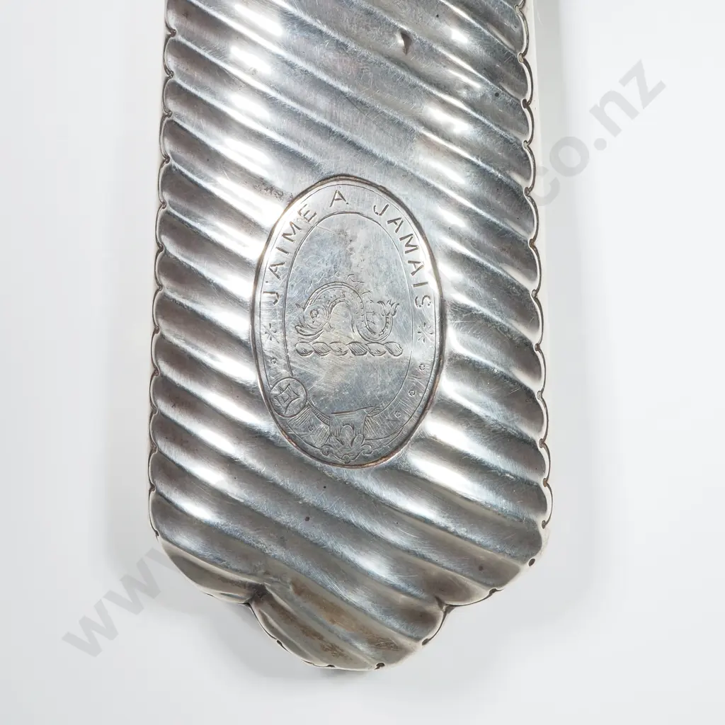 Large & Impressive Antique Bone Page Turner w Sterling Silver Handle in Twisted Fluted Design Image 1++