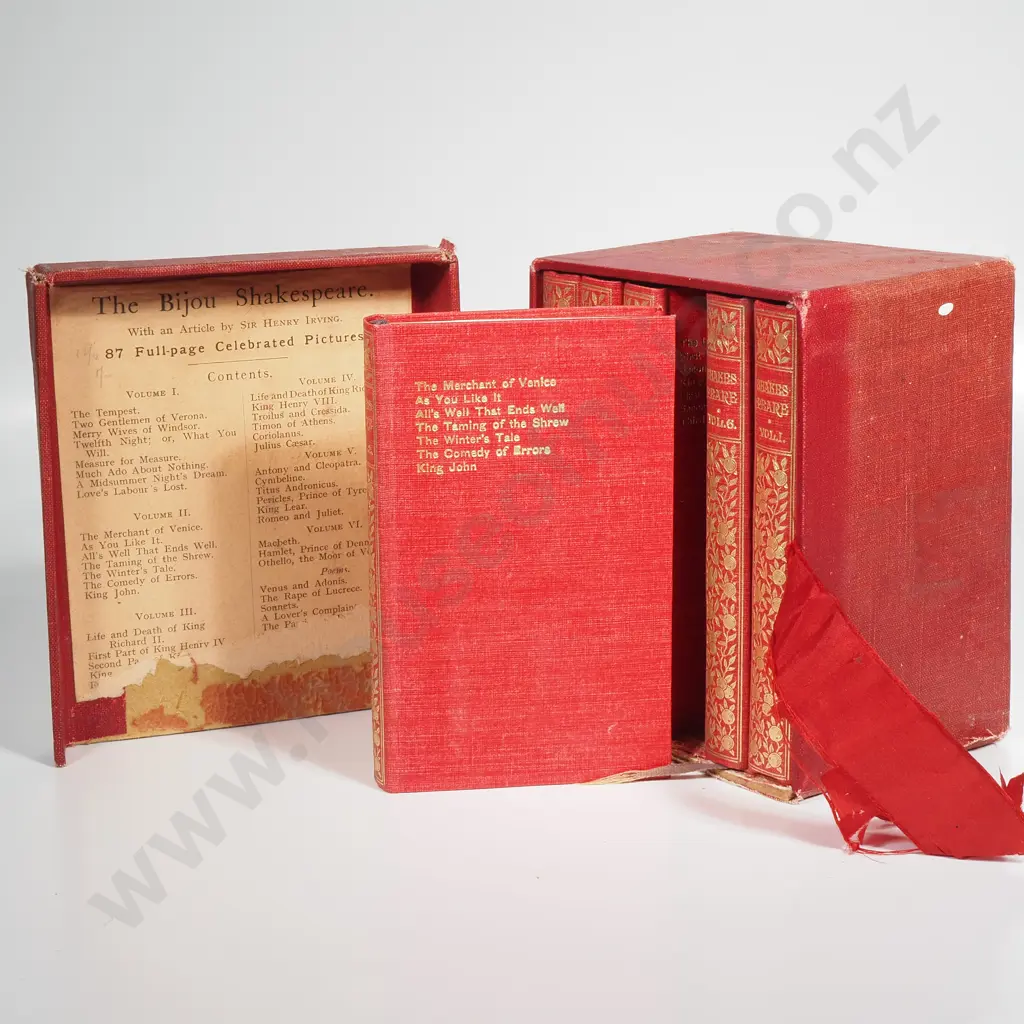 Boxed Miniature Six Volume Set of the Works of William Shakespeare - the Bijou Edition Image 1++
