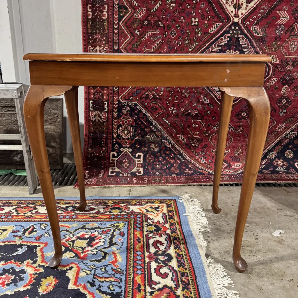 Vintage Mahogany Hall Table on Cabriole Legs Image 1++
