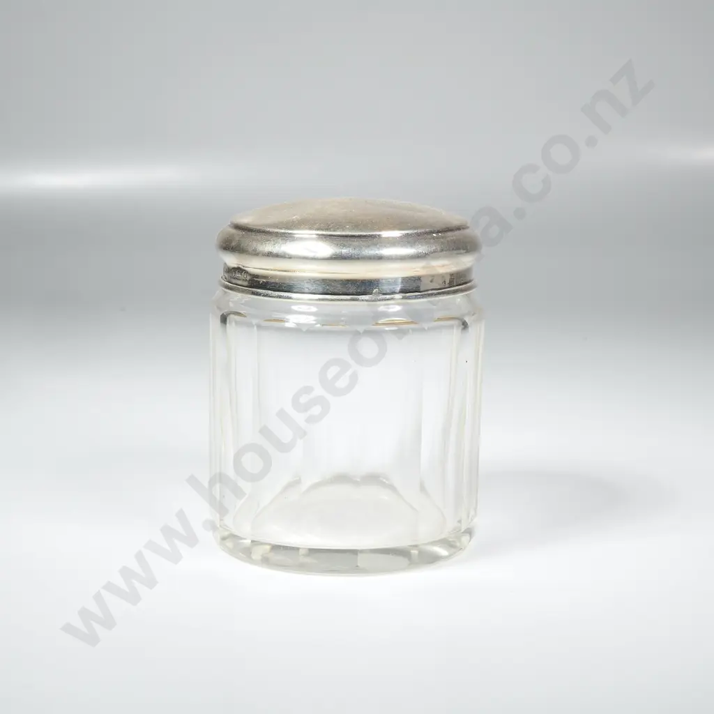 Sterling Silver Topped Dressing Table Jar Image 1++