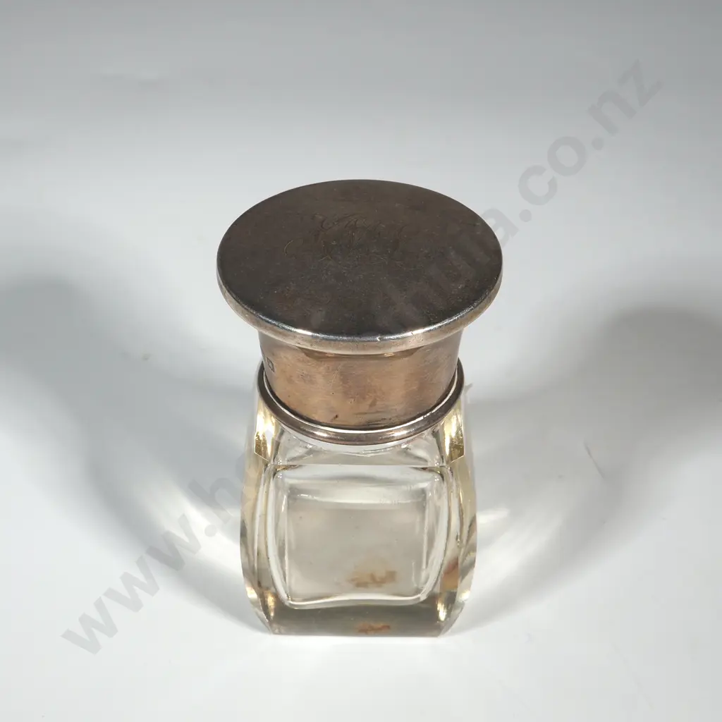 Antique Sterling Silver Lidded Scent Bottle Image 1++
