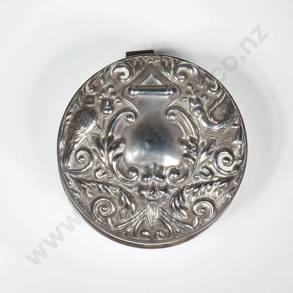 Sterling Silver Dressing Table Box w Velvet Lining A/F Image 1++