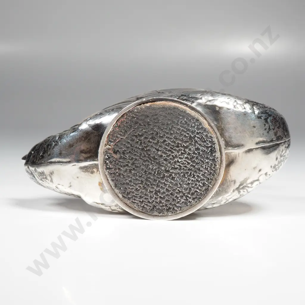 Large Antique Sterling Silver Pin Cushion in the Form of a Swan Image 1++