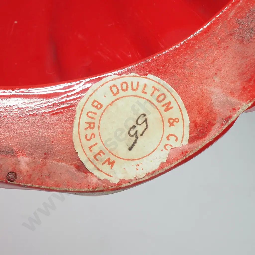 Royal Doulton Flambe Figure depicting a Young Woman in a Crinoline Dress Image 1++