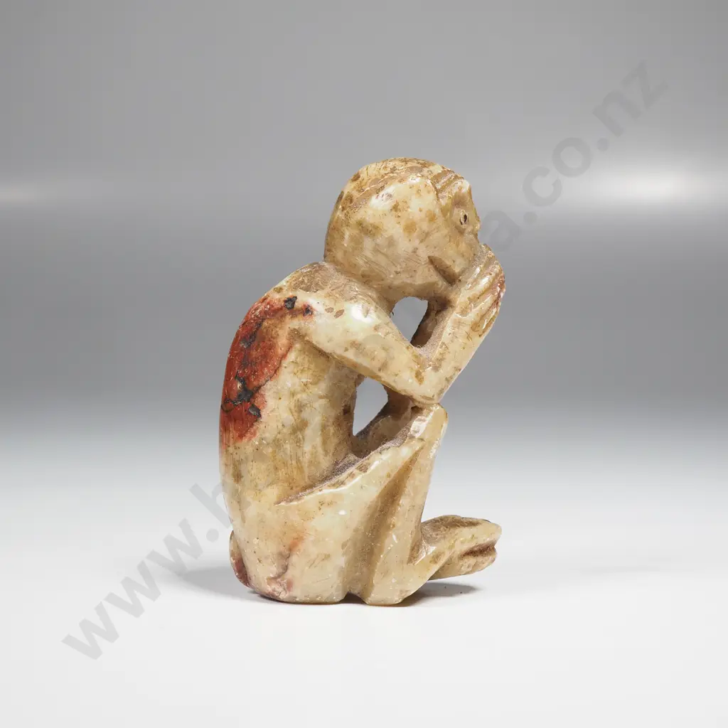Small Stone Carved Monkey Figure Image 1++