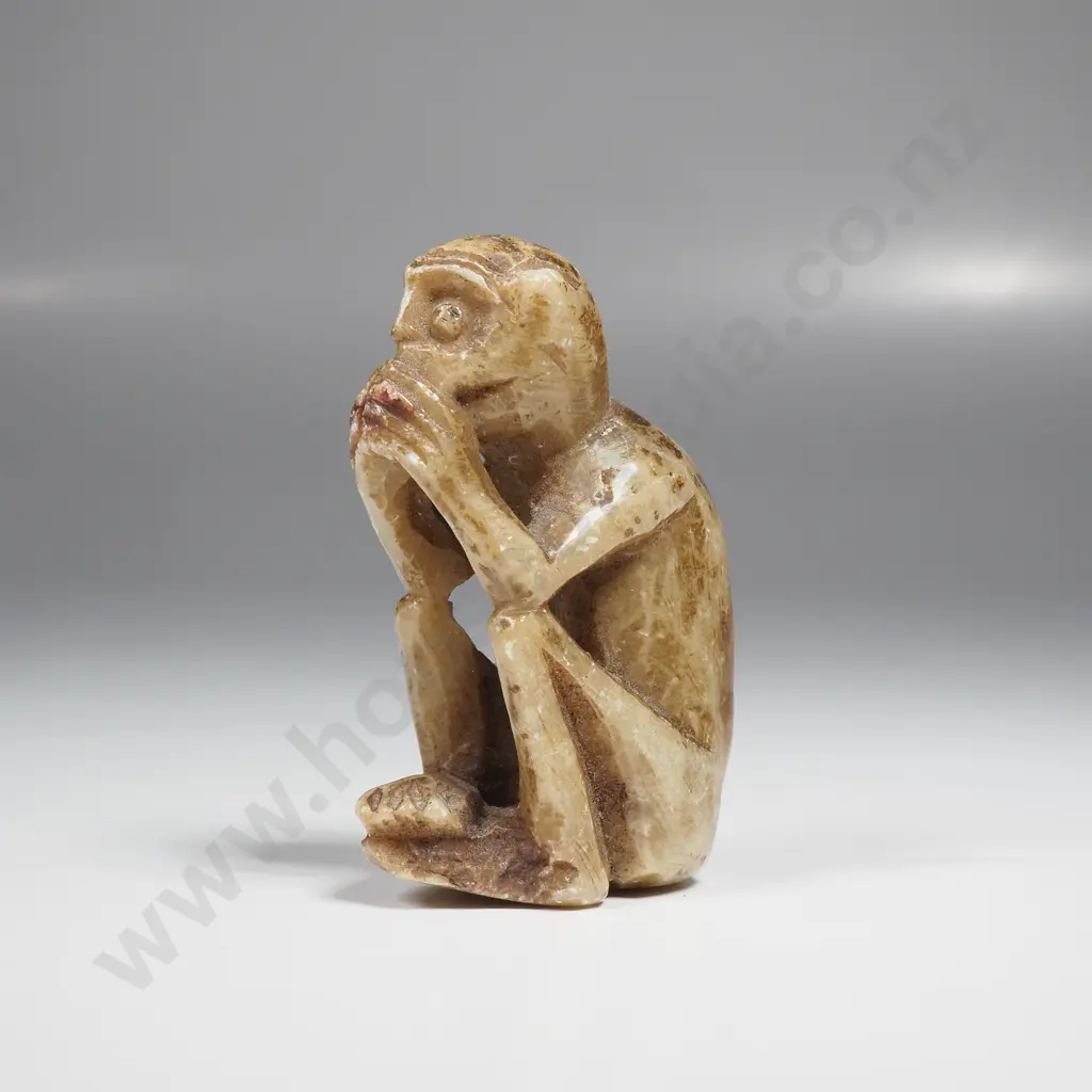 Small Stone Carved Monkey Figure Image 1++