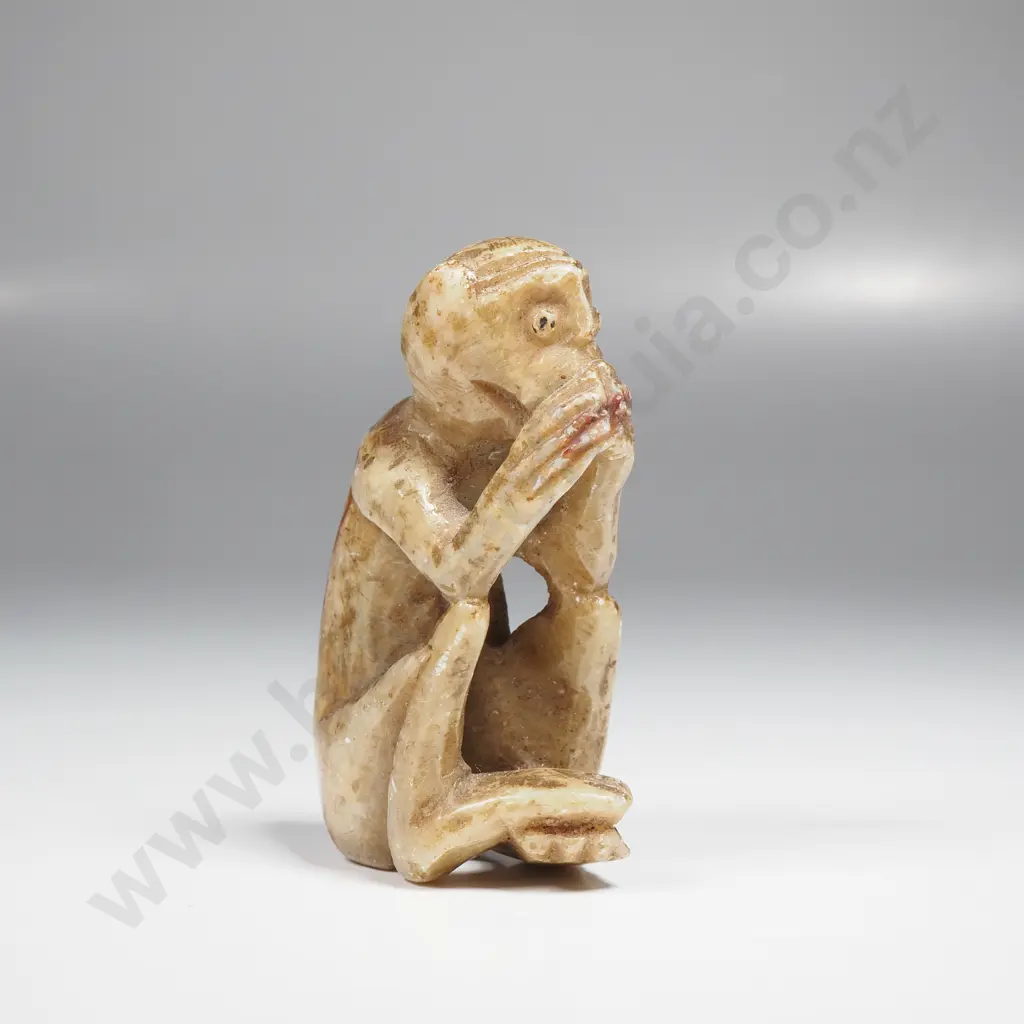 Small Stone Carved Monkey Figure Image 1++