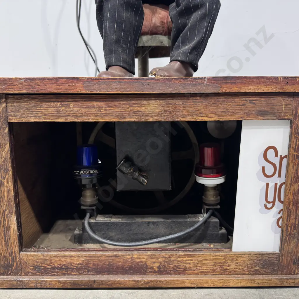 Advertising Sign w "The Laughing Man' Automaton Atop, Probably by Decamps of Paris Image 1++