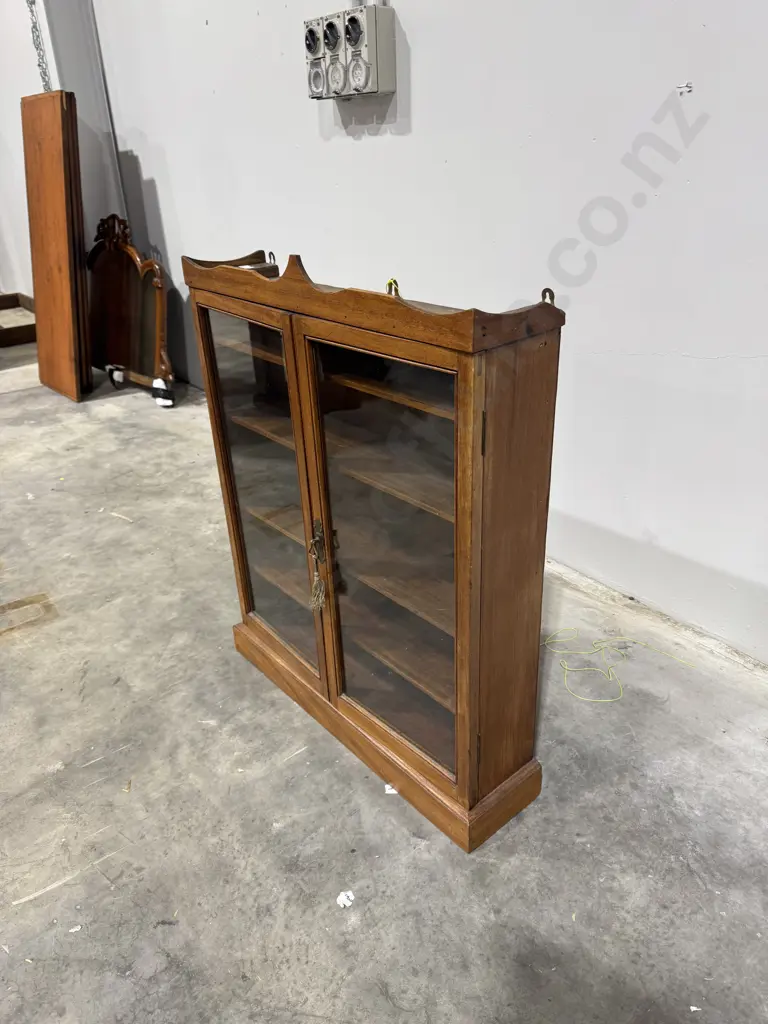 Vintage Wall Hung Two Door Display Cabinet Image 1++
