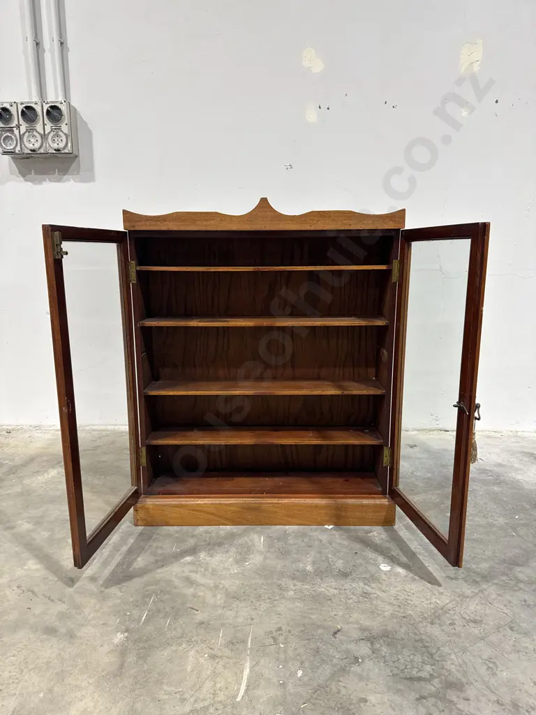 Vintage Wall Hung Two Door Display Cabinet Image 1++
