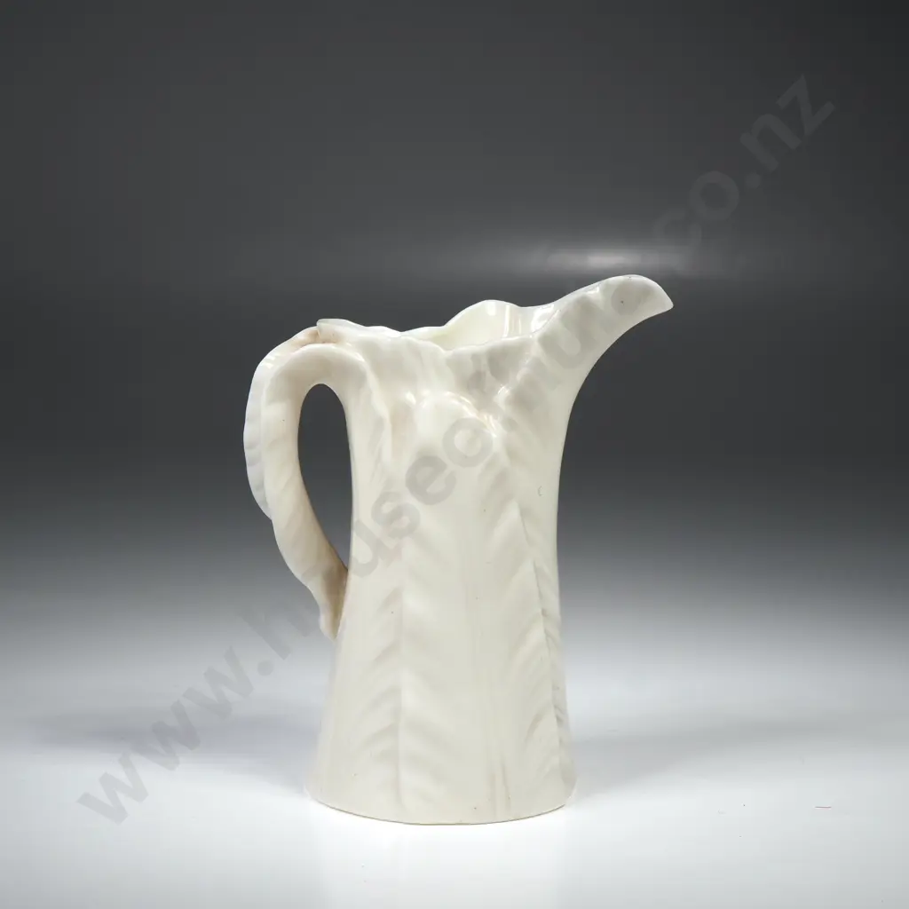 Antique Royal Worcester Porcelain Leaf Form Creamer Image 1++