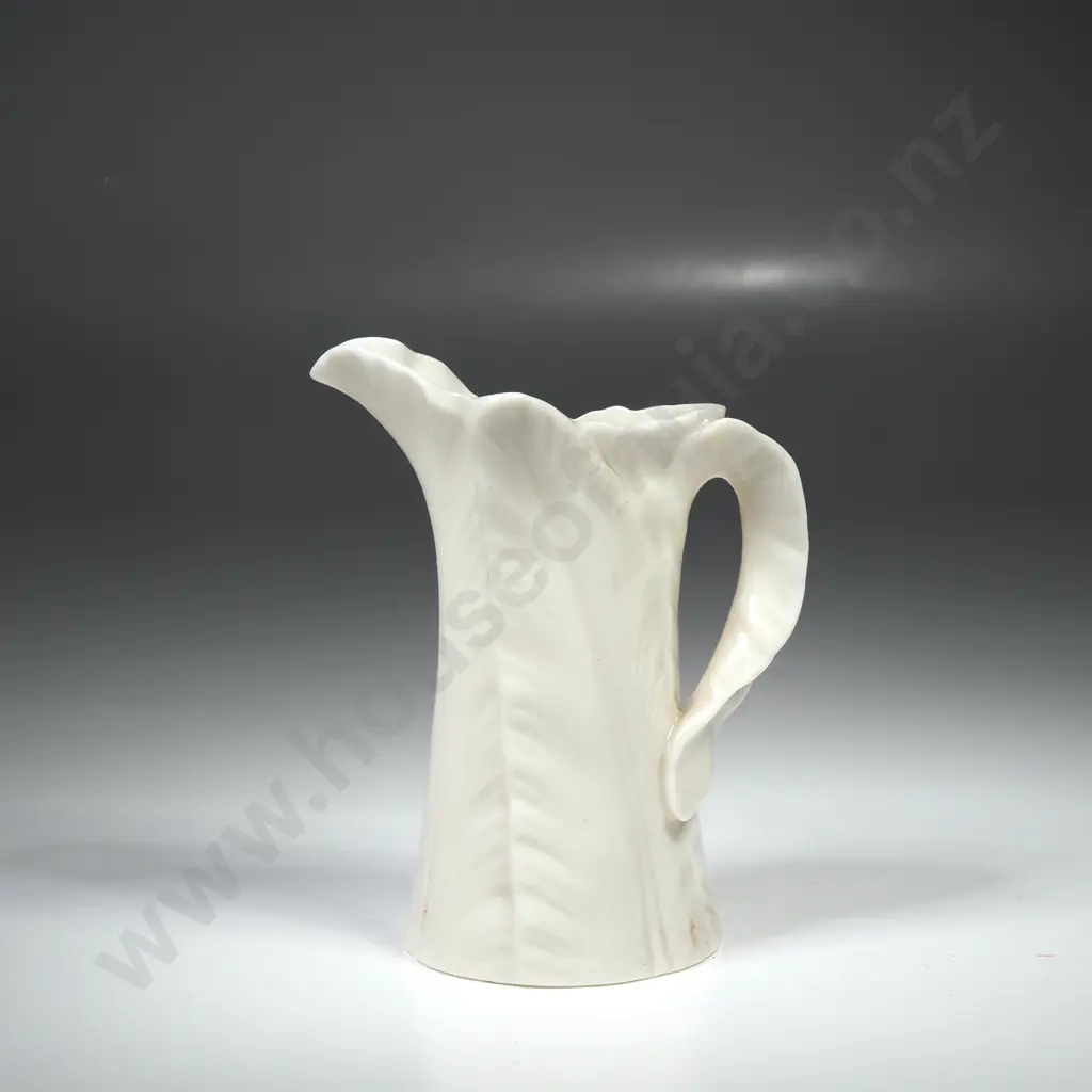 Antique Royal Worcester Porcelain Leaf Form Creamer Image 1++