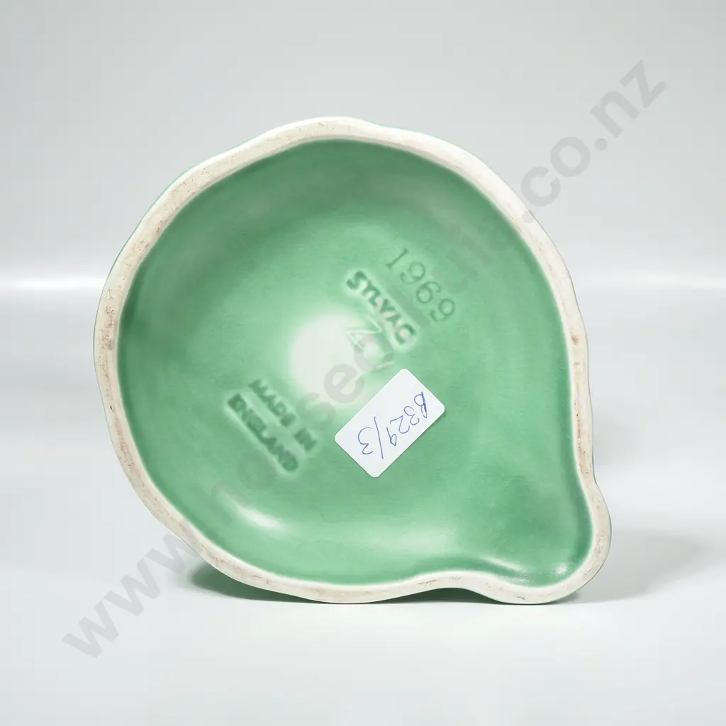 Sylvac Green Jug Depicting Gypsies Climbing a Stylized Mushroom. Model No 1969 Image 1++