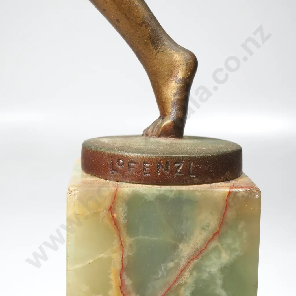 Josef Lorenzl (1892-1950) Signed 'Scarf Dancer' Figural Sculpture, Signed Lorenzl Image 1++