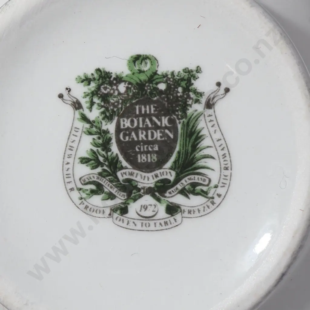 Three Bell Shaped Portmeirion Botanic Garden Mugs in The Speedwell, Forget Me Not & Rhododendron Pattern Image 1++