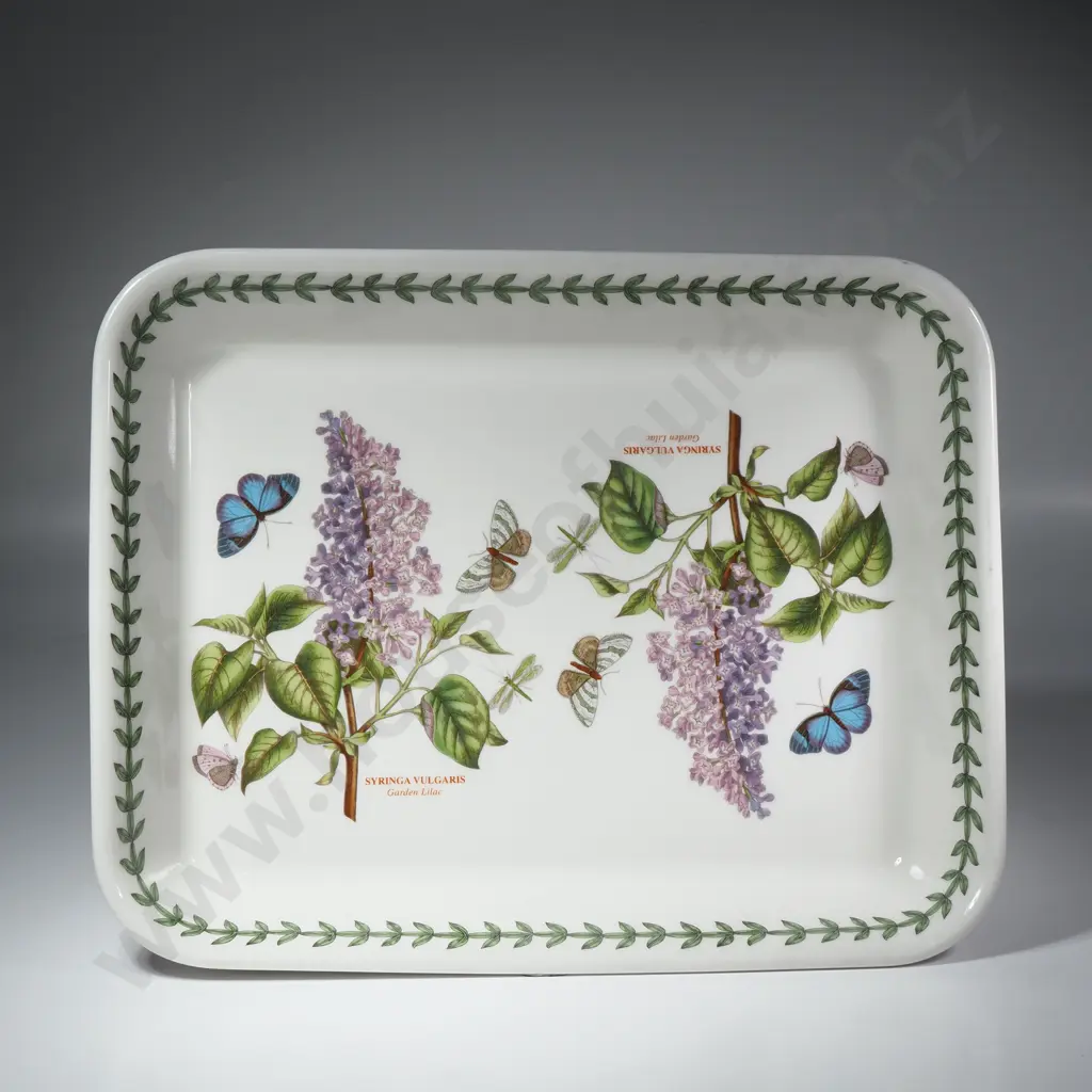 Portmeirion Botanical Garden Baking Tray in the Garden Lilac Pattern 240 x 301mm Image 1++