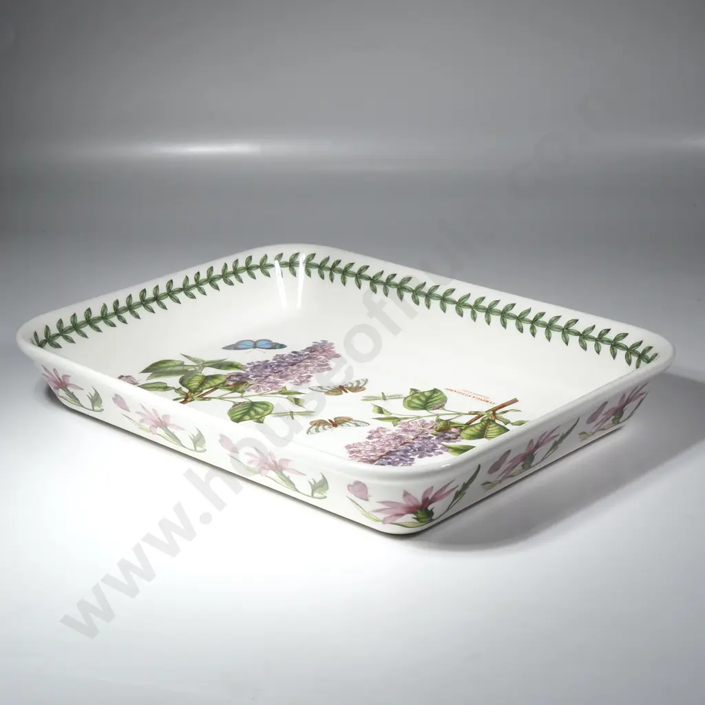 Portmeirion Botanical Garden Baking Tray in the Garden Lilac Pattern 240 x 301mm Image 1++