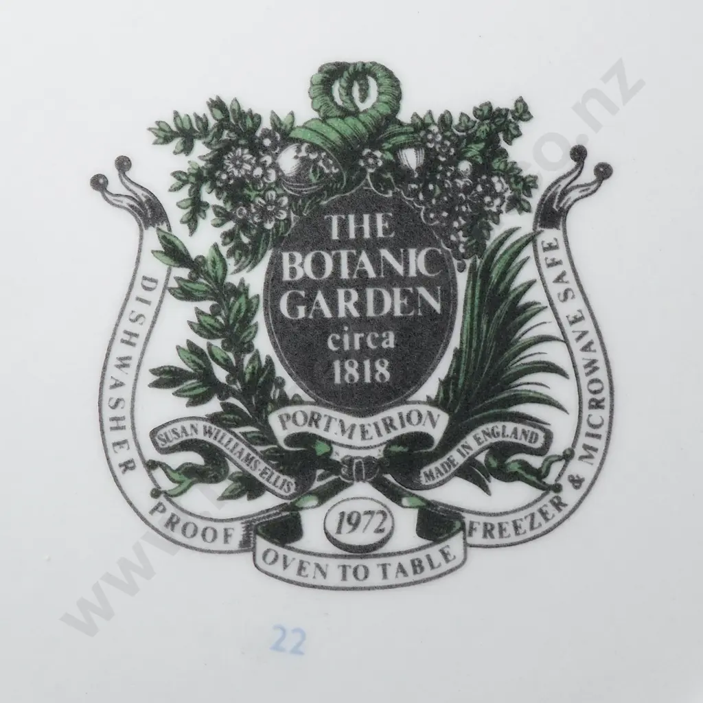 Five Portmeirion Drum Botanical Garden Breakfast Cups & Saucers Image 1++
