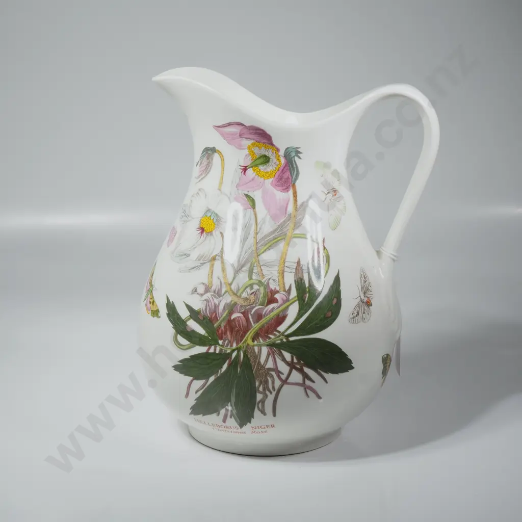 Portmeirion Botanical Garden Pitcher in the Christmas Rose Pattern Image 1++