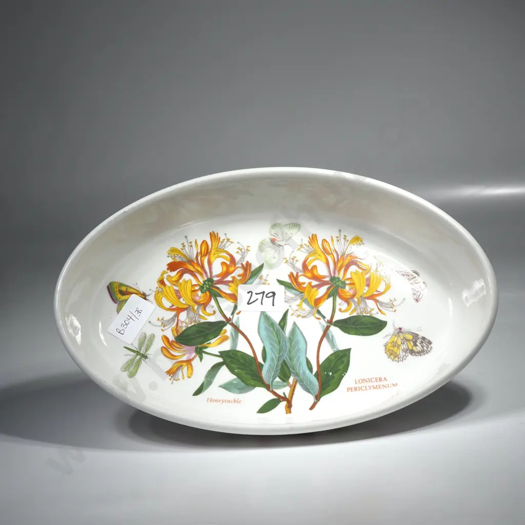 Portmeirion Botanic Garden Oval Serving Dish in the Honeysuckle Pattern Image 1++