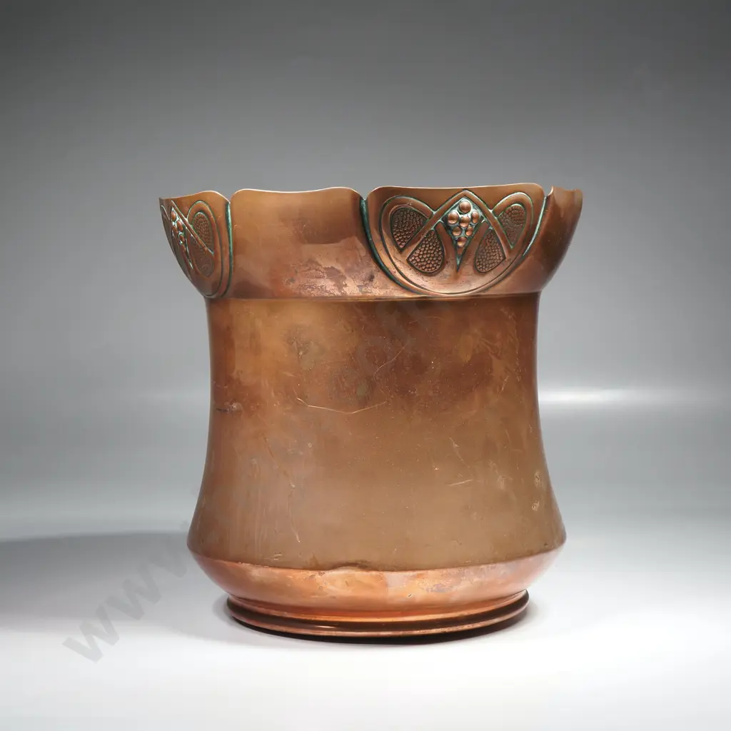 WMF Copper Planter/Jardinere w Stylized Motif to Perimeter Image 1++
