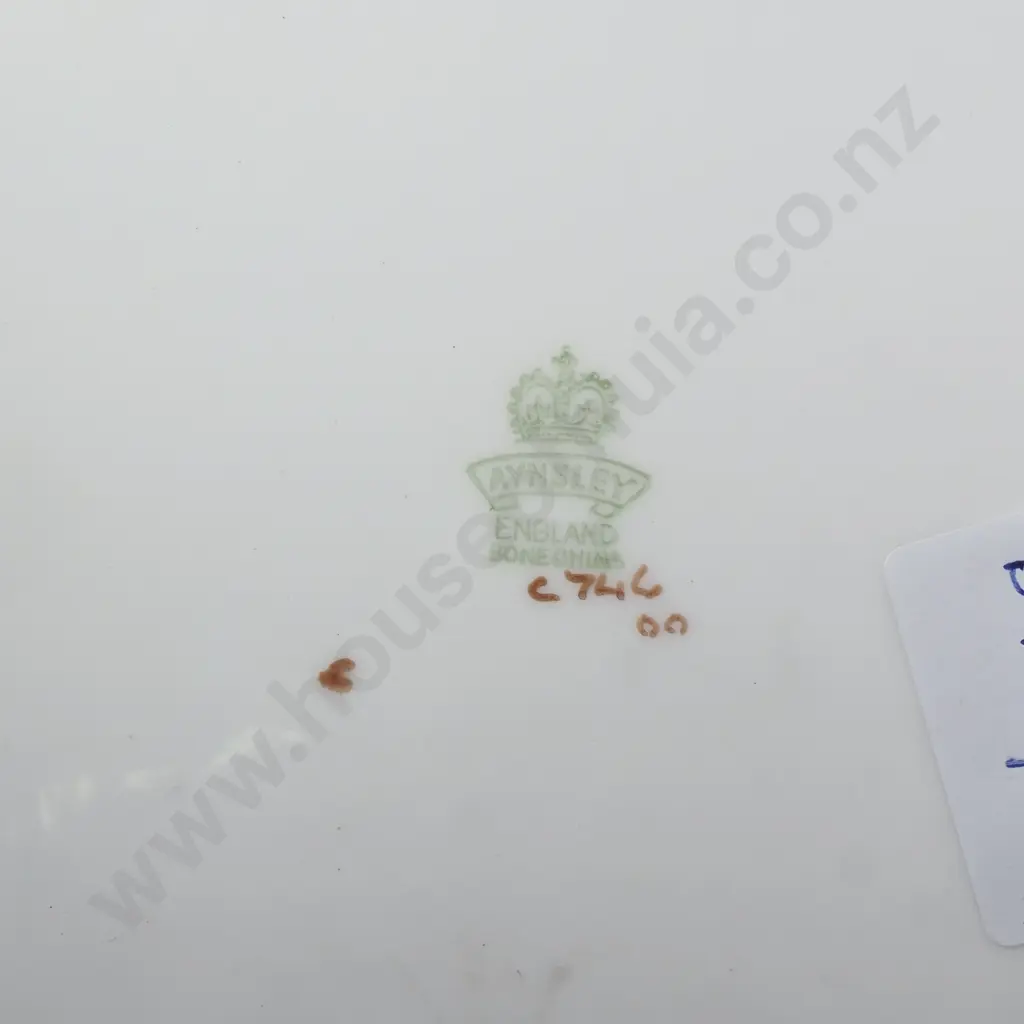 Aynsley Orchard Gold Square Cake Plate w Heavily Gilding, Signed D Jones Image 1++
