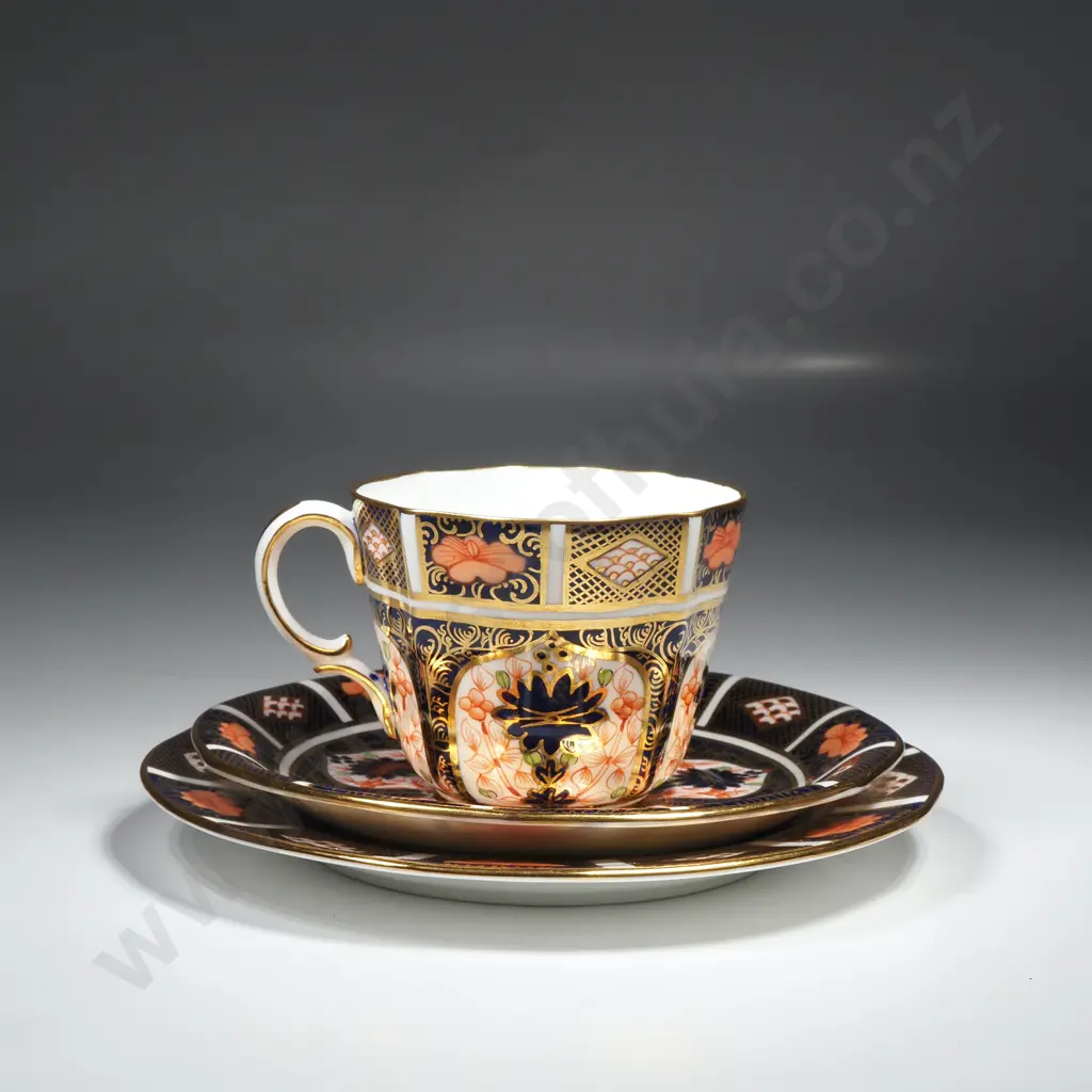 Royal Crown Derby Cup, Saucer & Plate n the Old Imari Pattern Image 1++