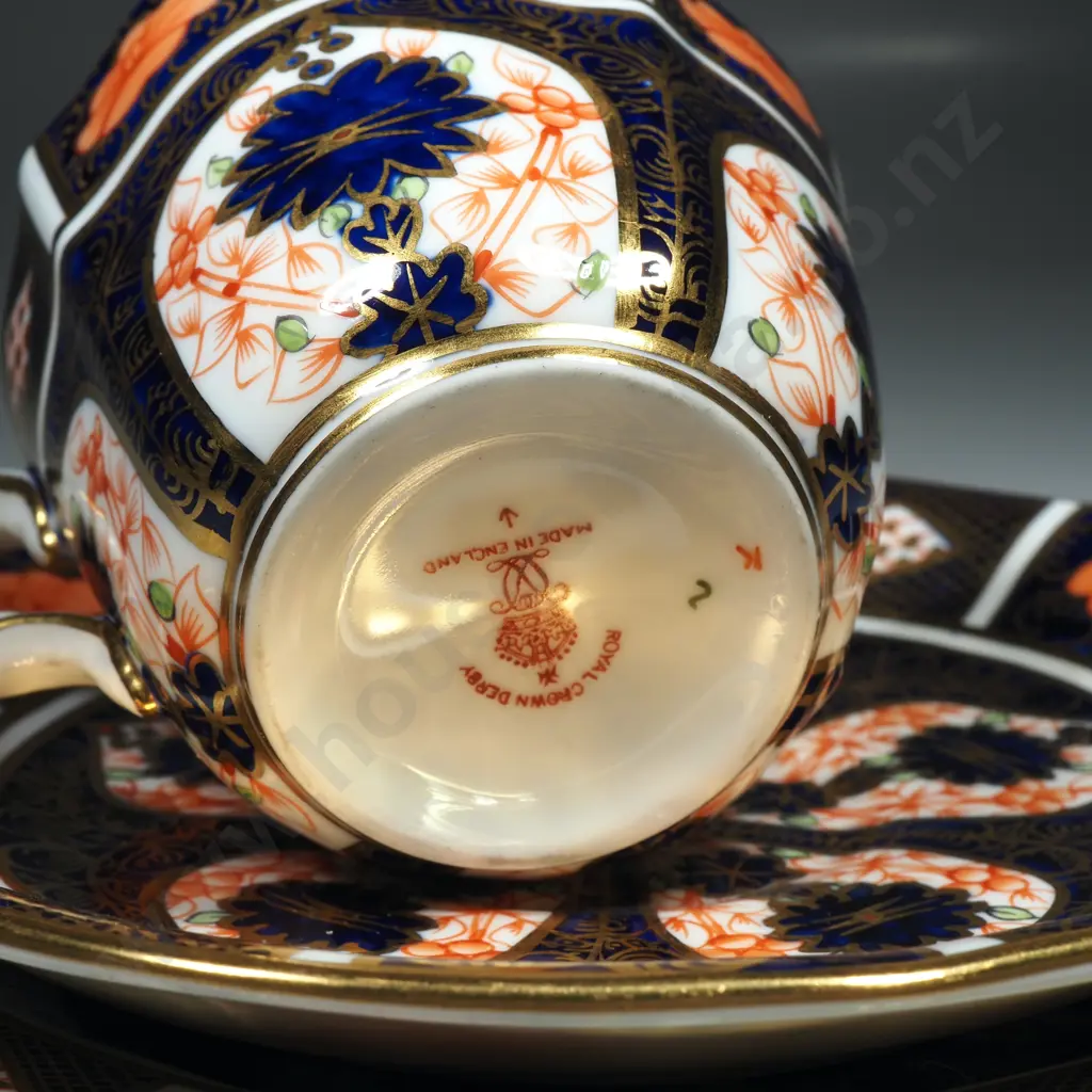 Royal Crown Derby Cup, Saucer & Plate in the Old Imari Pattern Image 1++