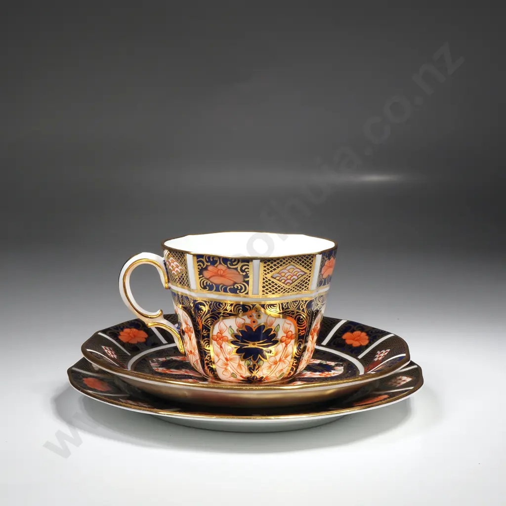 Royal Crown Derby Cup, Saucer & Plate in the Old Imari Pattern Image 1++