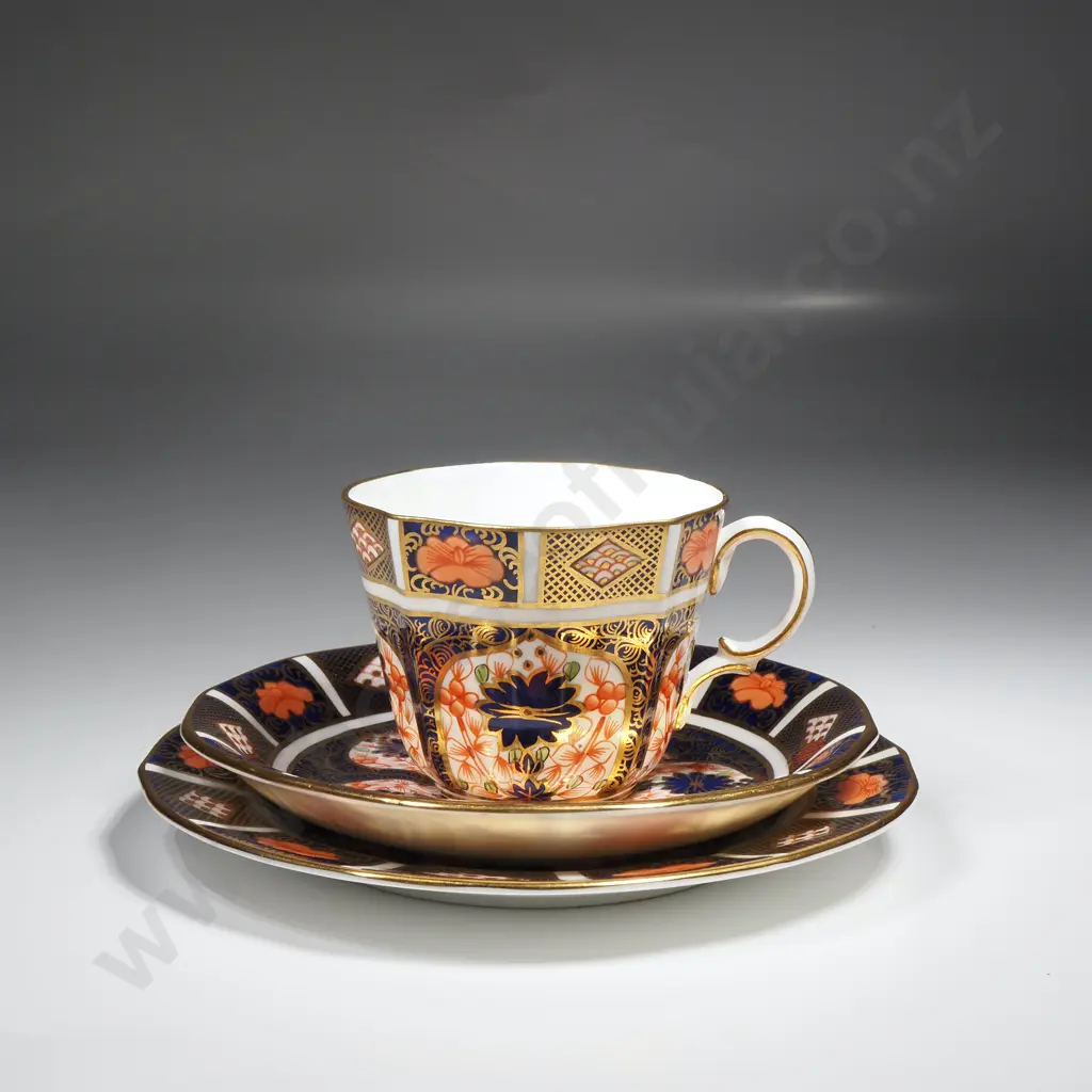 Royal Crown Derby Cup, Saucer & Plate in the Old Imari Pattern Image 1++