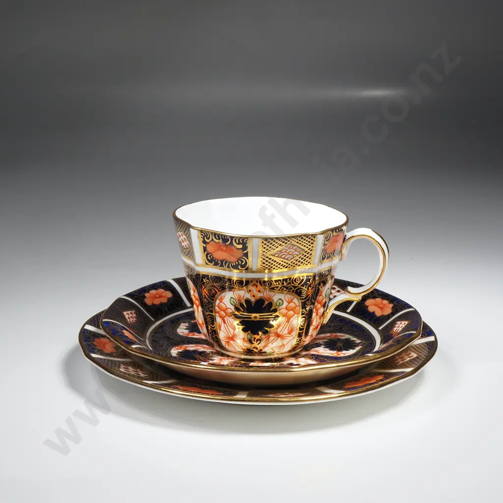 Royal Crown Derby Cup, Saucer & Plate in the Old Imari Pattern Image 1++