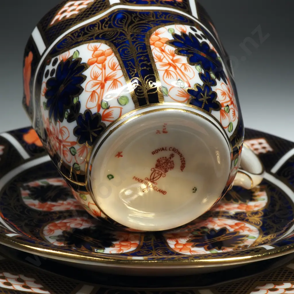 Royal Crown Derby Cup, Saucer & Plate in the Old Imari Pattern Image 1++