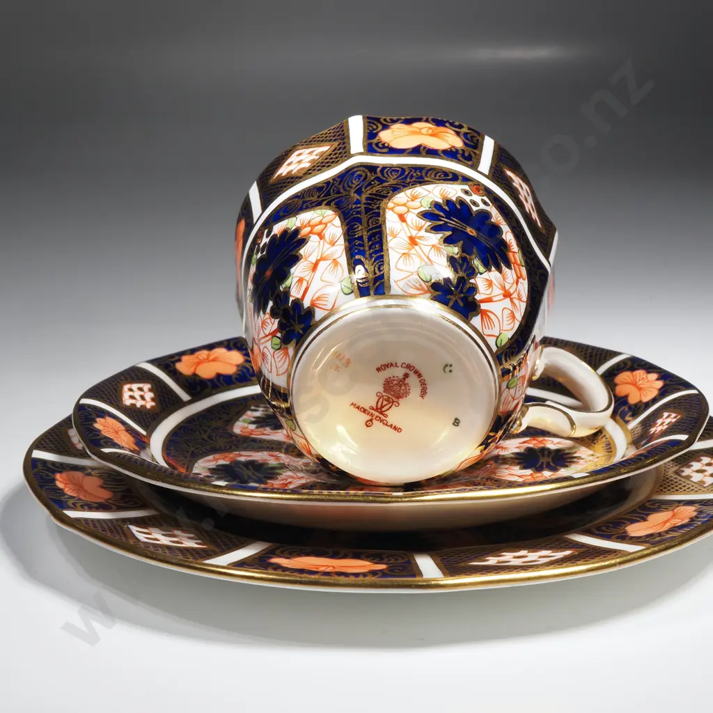 Royal Crown Derby Cup, Saucer & Plate in the Old Imari Pattern Image 1++