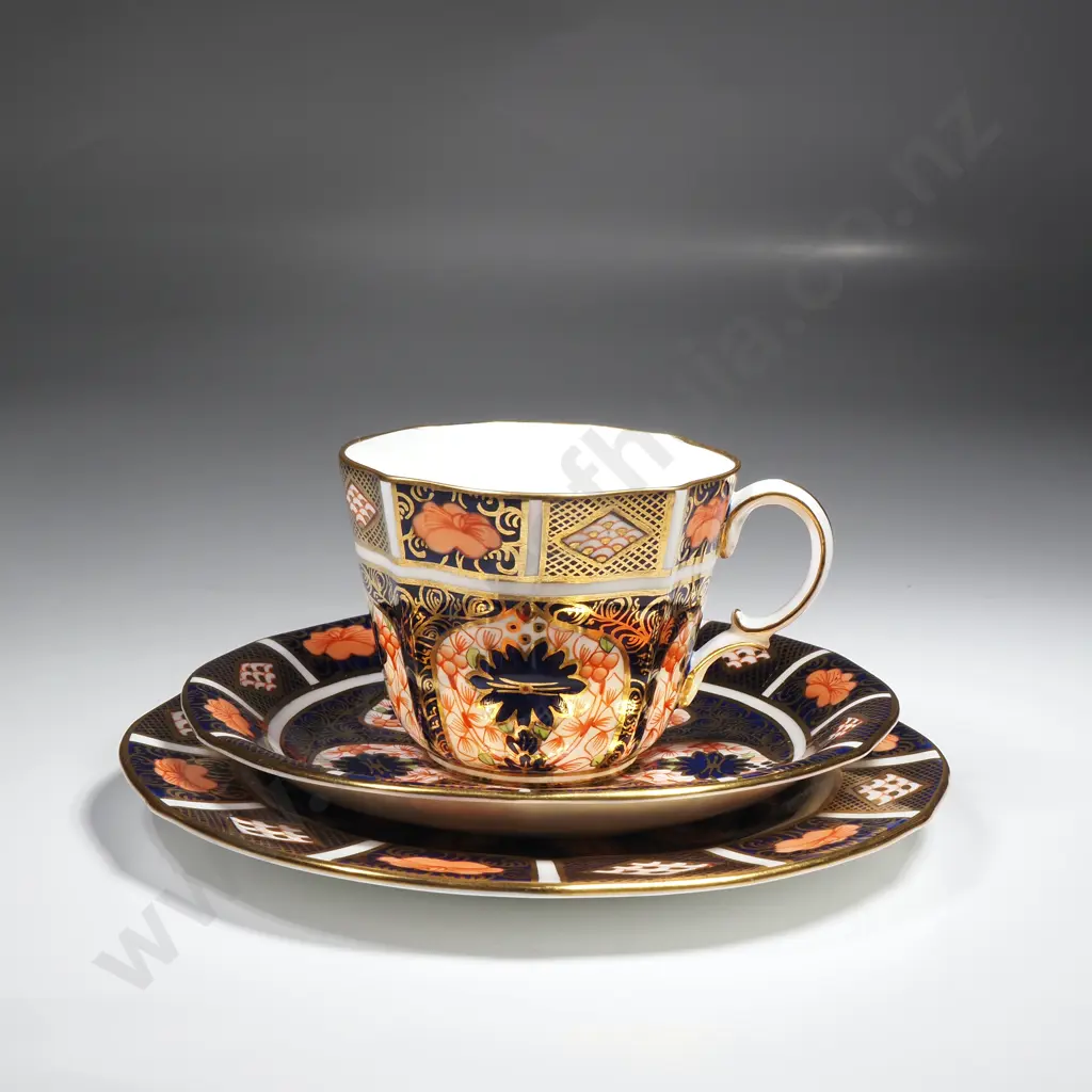 Royal Crown Derby Cup, Saucer & Plate in the Old Imari Pattern Image 1++