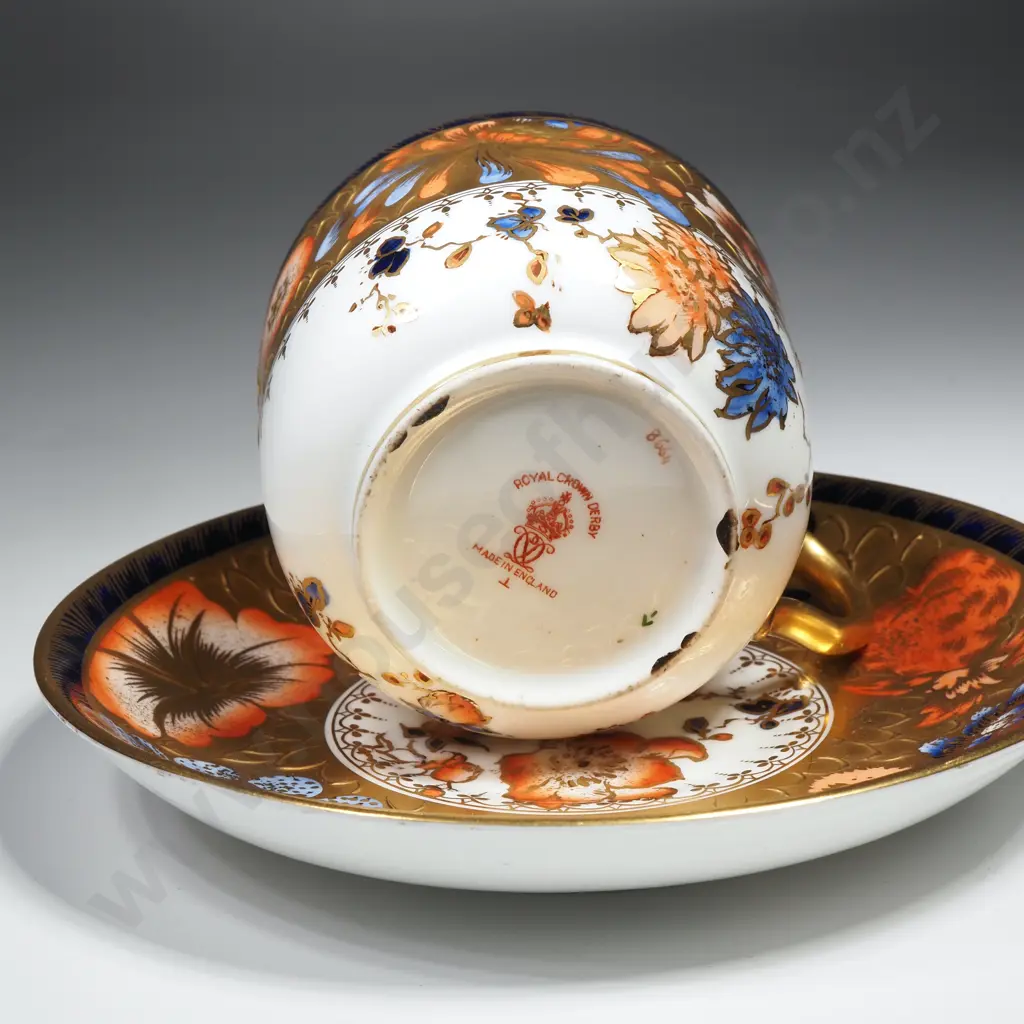 Royal Derby Imari Cup & Saucer w Rich Gilded Detail no 8664 Image 1++