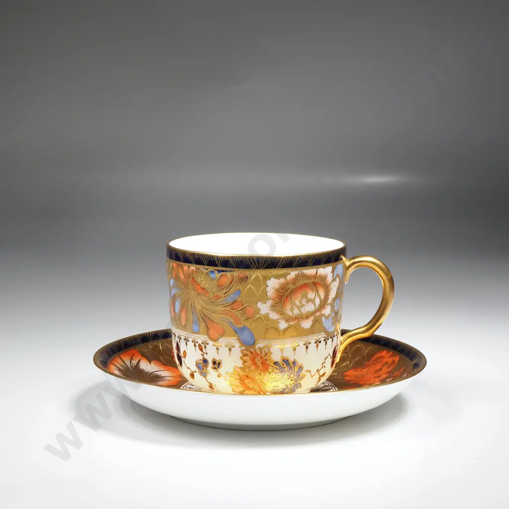 Royal Derby Imari Cup & Saucer w Rich Gilded Detail no 8664 Image 1++
