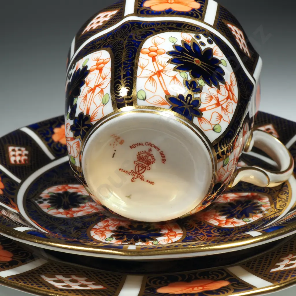Royal Crown Derby Cup, Saucer & Plate in the Old Imari Pattern Image 1++