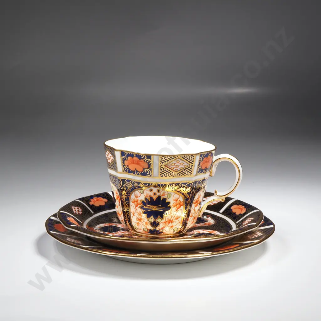 Royal Crown Derby Cup, Saucer & Plate in the Old Imari Pattern Image 1++