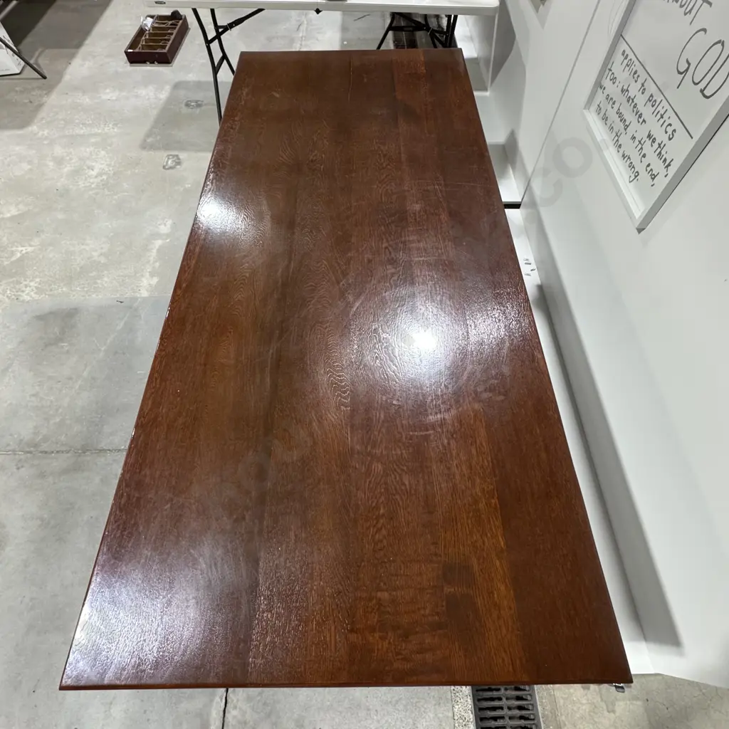 Impressive Oak Refectory Table - Used as the Board Table by the Christchurch Press Newspaper Image 1++