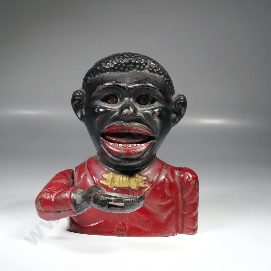 Antique Cast Iron 'Little Joe', Mechanical Money Box Image 1++